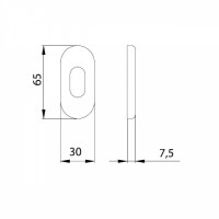 copriserratura ovale disegno tecnico